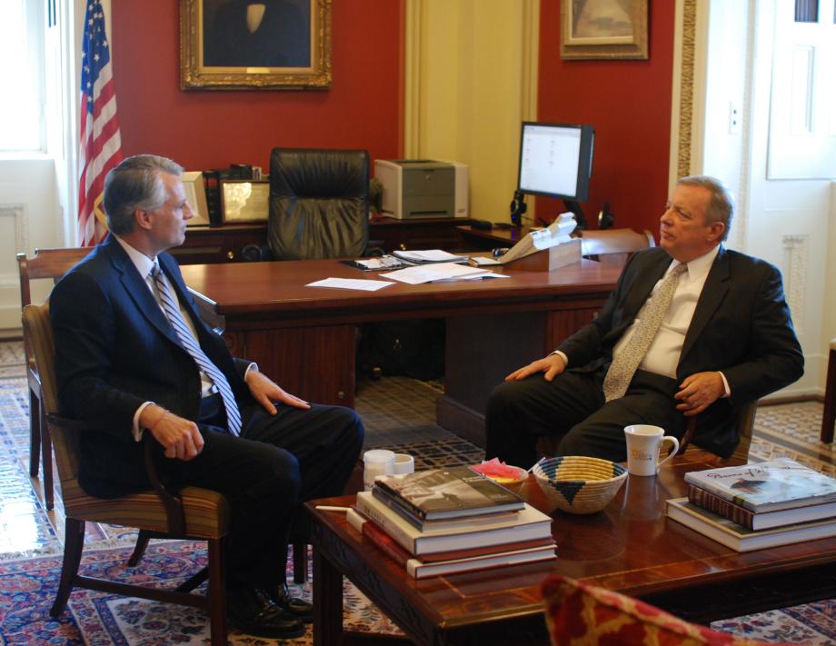 Durbin met with Timothy Roemer, the United States Ambassador to India, to discuss the relationship between the U.S. and India.